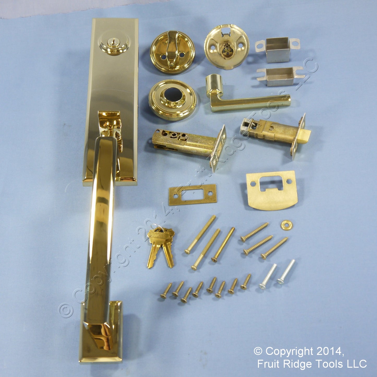 Weslock 6611BH301 P. Brass Entry Door Knob Handle & Deadbolt