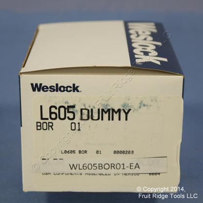 Left Weslock 605BOR01 Traditonale Bordeau 605 Gray Dummy Closet Door Lever