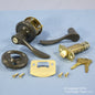 Left Weslock Traditonale Bordeau 640 Gray Keylock Lever Door Handle