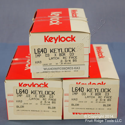 Weslock L640IMP03BOR03-KA3 Polished Brass Left-handed Impresa 640 Keylock Knob