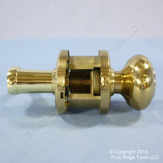 Weslock L640IMP03BOR03-KA3 Polished Brass Left-handed Impresa 640 Keylock Knob