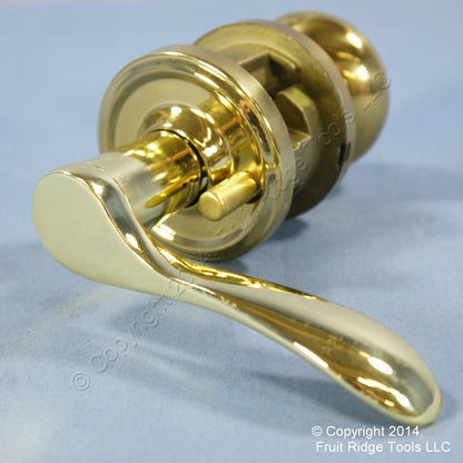Weslock L640IMP03BOR03-KA3 Polished Brass Left-handed Impresa 640 Keylock Knob