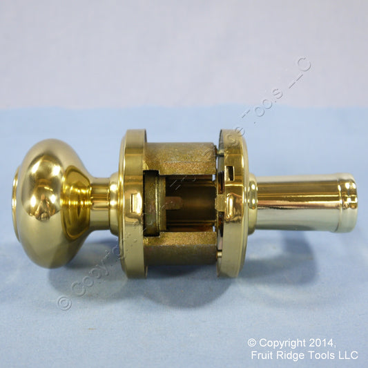 6 Left Weslock Traditonale Impresa 640 Polished Brass Keylock Knob Bordeau Latch
