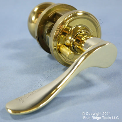 6 Left Weslock Traditonale Impresa 640 Polished Brass Keylock Knob Bordeau Latch