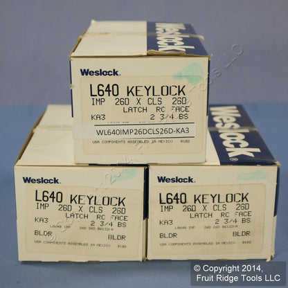 Weslock L640IMP26DCLS26D-KA3 3 Left Traditonale Impresa 640 Satin Chrome Keylock