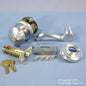 6 Left Weslock Traditonale Impresa 640 Satin Chrome Keylock Knob w/ Calais Latch