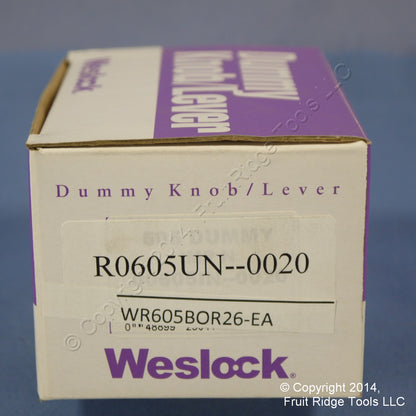 Weslock R605BOR26 Right Traditonale Bordeau 605 Satin Nickel Dummy Closet Door