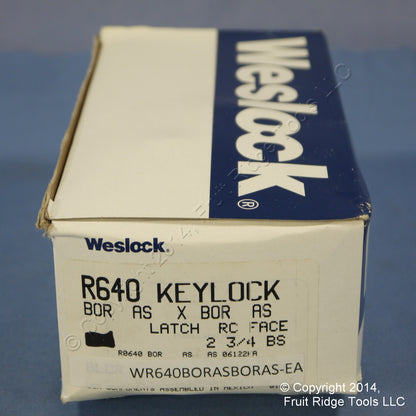 Right Weslock Traditonale Bordeau 640 Weathered Pewter Keylock Lever Handle