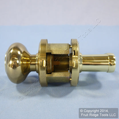 Right Weslock Polished Brass Traditonale Impresa 640 Keylock Knob Bordeau Latch