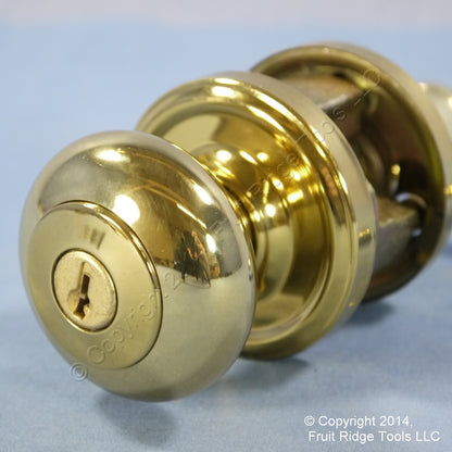 6 Right Weslock Traditonale Impresa Polished Brass Keylock Knob Bordeau Lever