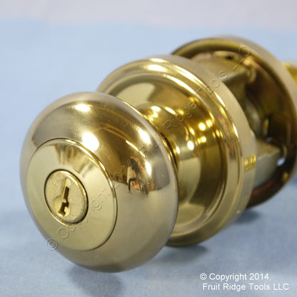 3 Right Weslock Traditonale Impresa 640 Polished Brass Keylock Knob Calais Latch