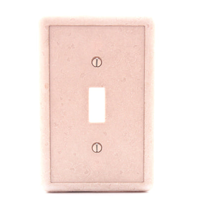 Weybridge SWP102-01 Travertine Beige 1-Gang Cast Stone Toggle Switch Wallplate