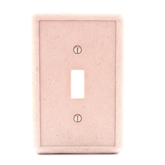 Weybridge SWP102-01 Travertine Beige 1-Gang Cast Stone Toggle Switch Wallplate