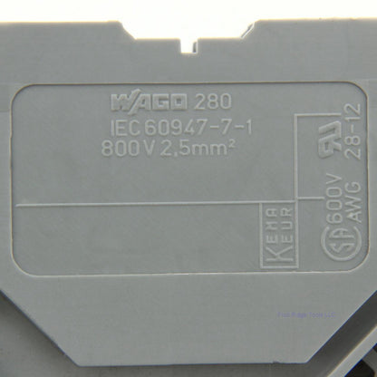 10 Wago Din Rail Mount Terminal Blocks 4-Position 28-14AWG 10A Clamp 280-609