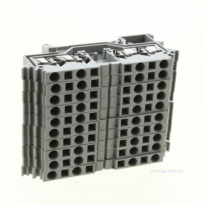 10 Wago Din Rail Mount Terminal Blocks 4-Position 28-14AWG 10A Clamp 280-609
