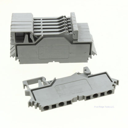 7 Wago Din Rail Mount Terminal Blocks 4-Position 28-14AWG 10A Clamp 280-609