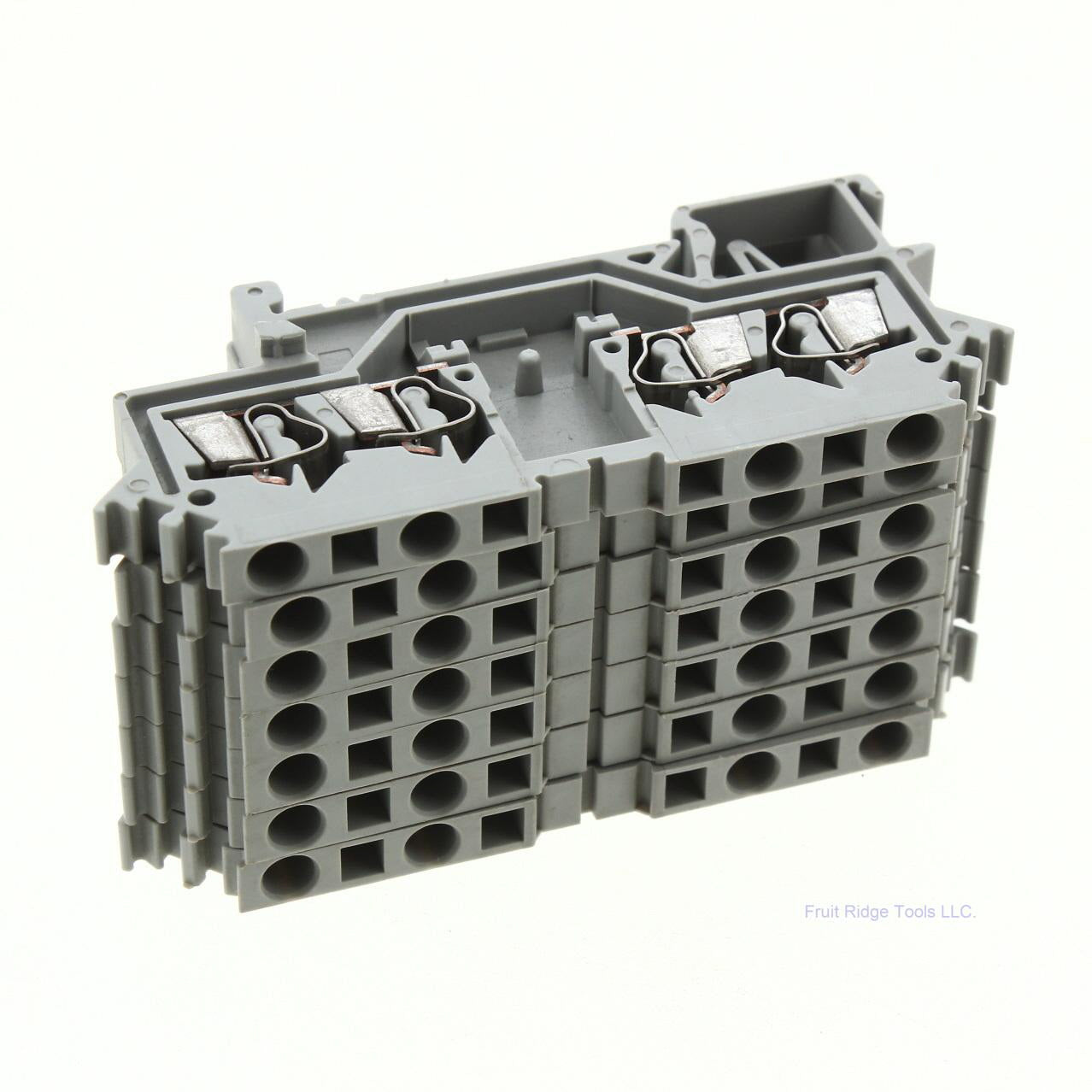 7 Wago Din Rail Mount Terminal Blocks 4-Position 28-14AWG 10A Clamp 280-609
