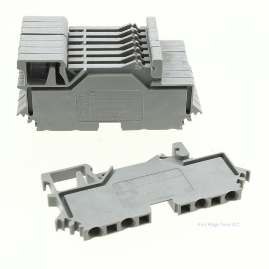 8-Pack Wago 280-621 Gray DIN Rail Mount Terminal Block 4 Positions 24A