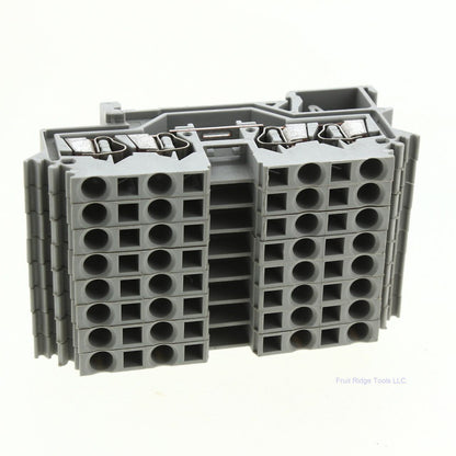 8-Pack Wago 280-621 Gray DIN Rail Mount Terminal Block 4 Positions 24A