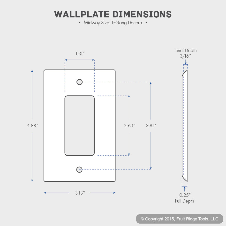Leviton PJ26-T Lt Almond 1-Gang Decora GFCI Unbreakable Midway Wallplate Cover