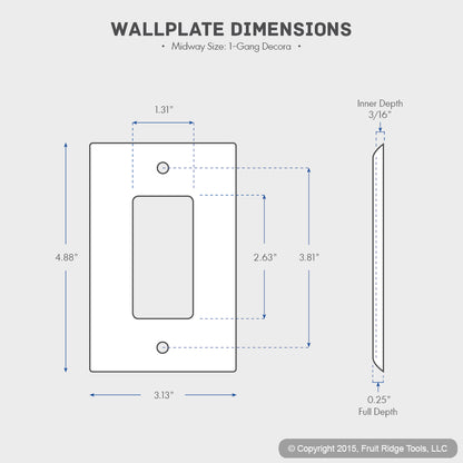 Leviton PJ26-T Lt Almond 1-Gang Decora GFCI Unbreakable Midway Wallplate Cover