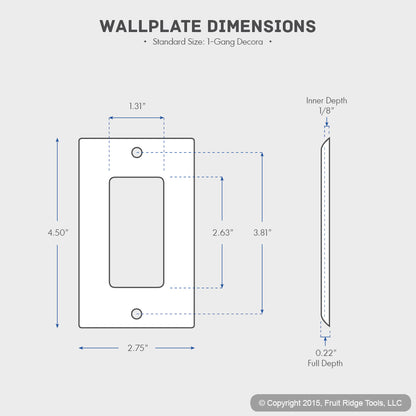 Eagle 2151V Ivory 1-Gang Decorator GFCI Plastic Standard Wallplate Cover Plate