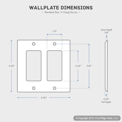Leviton 80409-A Almond 2-Gang Decora Plastic Standard Wallplate Cover 15-pack