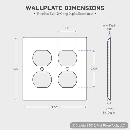 Cooper 2150B Brown 2-Gang Duplex Receptacle Thermoset Wallplate Outlet Cover 2pc