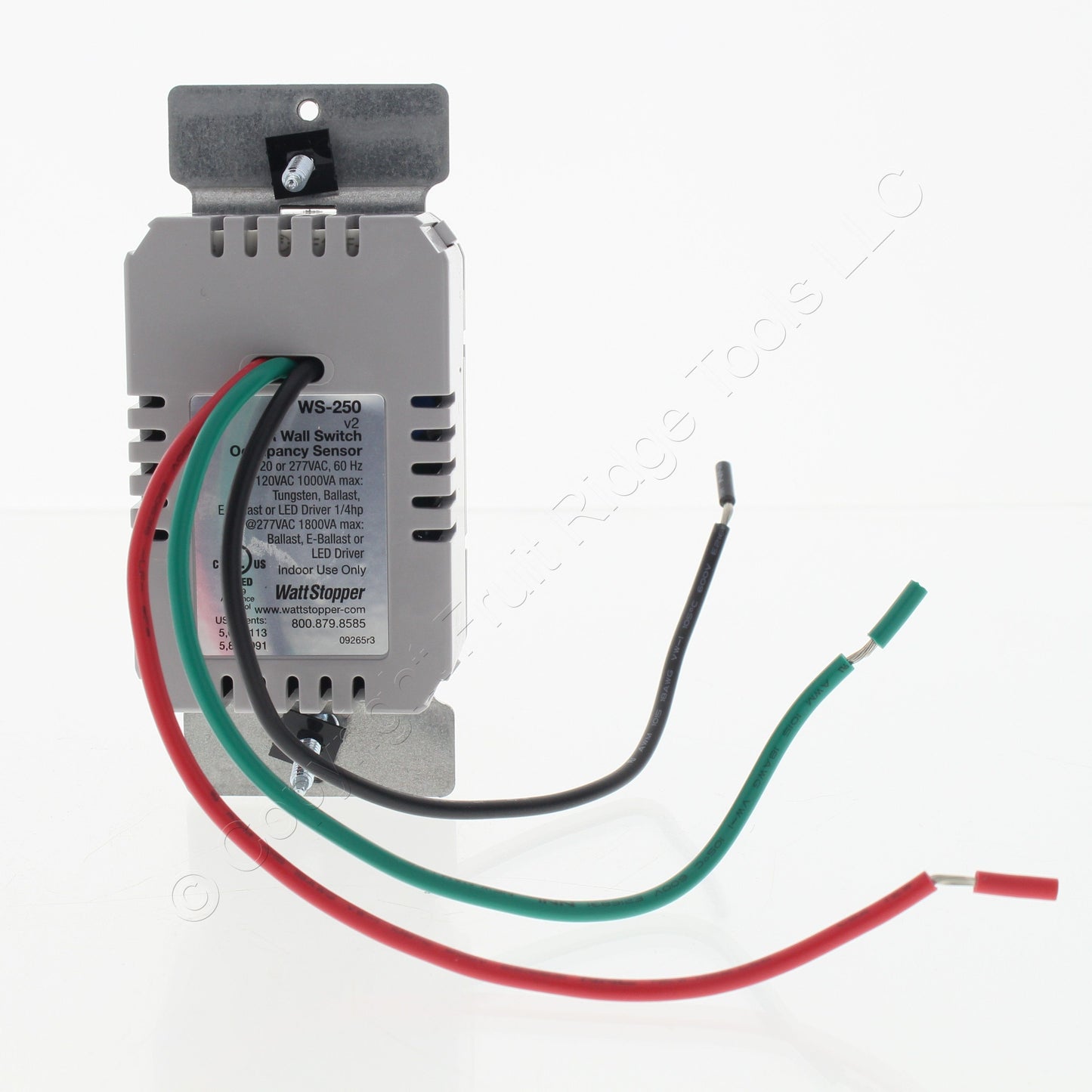 WattStopper WS-250-G Gray PIR Wall Switch Sensor Control 1000VA 120V 1800VA 277V