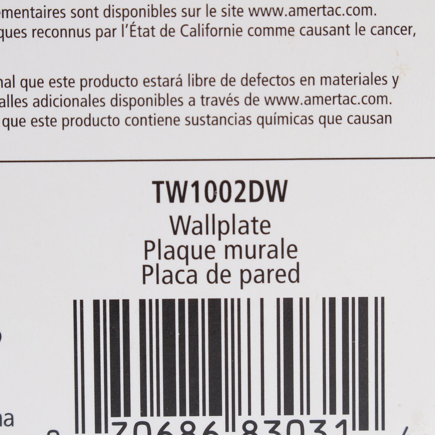 Zenith White Dual Telephone LandLine Jack Wallplate Cover TW1002DW