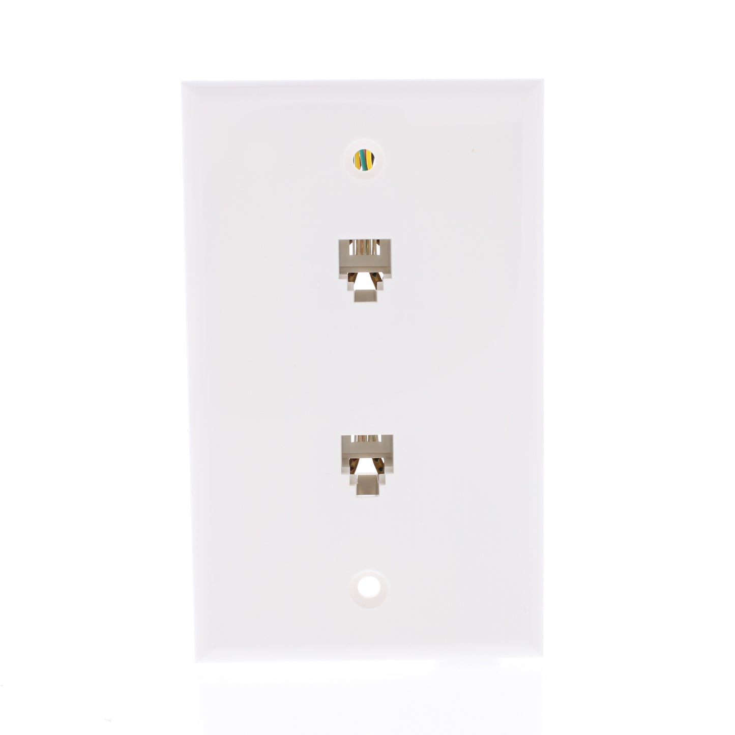 Zenith White Dual Telephone LandLine Jack Wallplate Cover TW1002DW