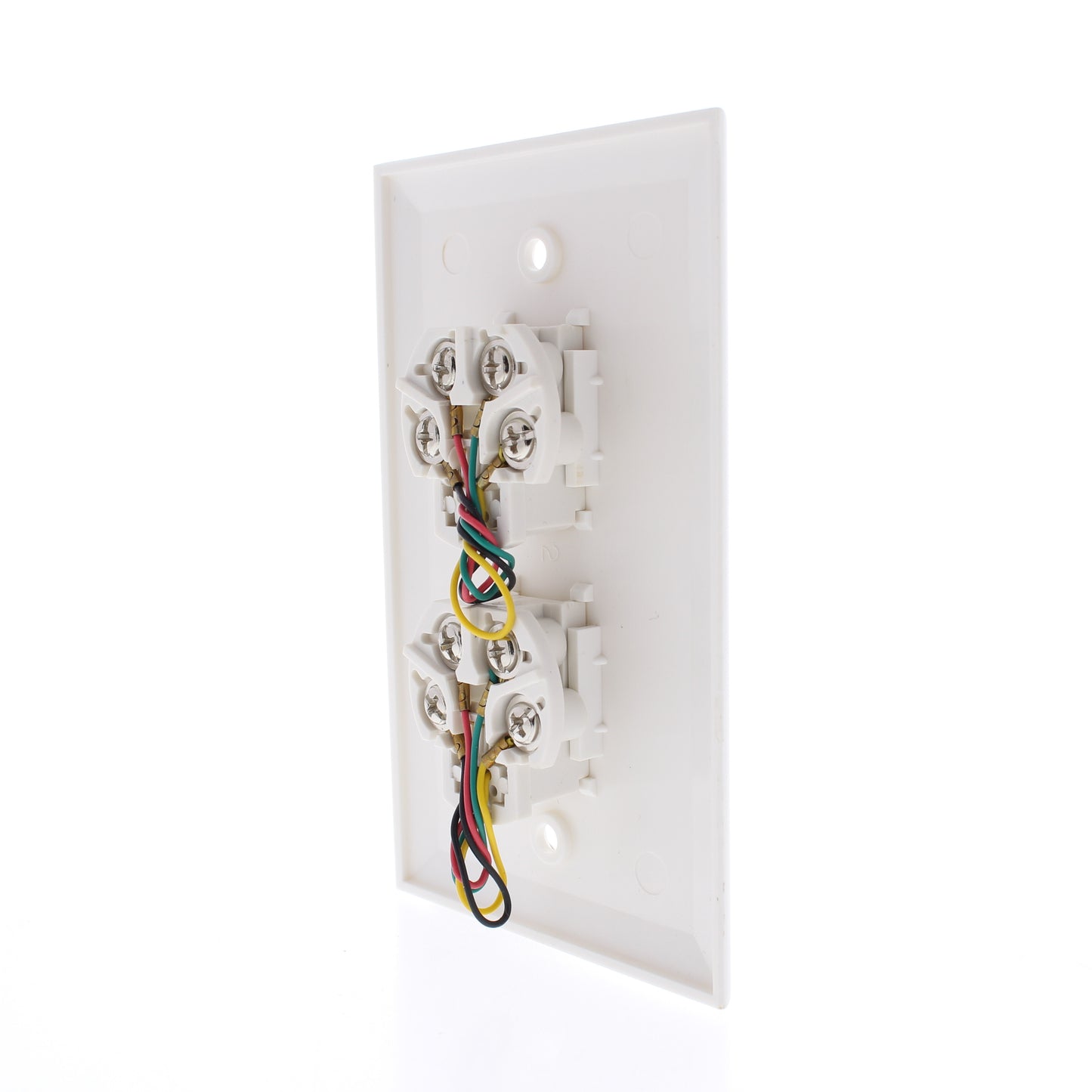 Zenith White Dual Telephone LandLine Jack Wallplate Cover TW1002DW