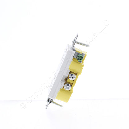 10pcs Hubbell White Tamper Resistant Decorator Receptacles 15A RRD15KWTR No Ears
