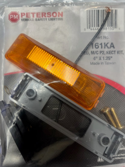 Peterson 161KA Amber Piranha LED Clearance Side Marker Light Sealed Bracket